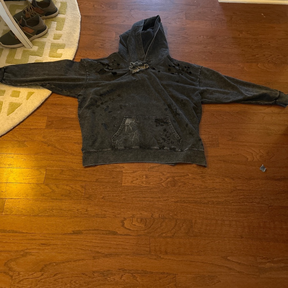 Oversized emo custom sweatshirt with holes
